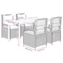 Set comedor de jardín 5 piezas y cojines ratán sintético marrón by , Garden sets - Ref: Foro24-3262981, Price: 515,30 €, Disc...