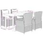 Set comedor de jardín 5 piezas y cojines ratán sintético marrón by , Garden sets - Ref: Foro24-3262850, Price: 584,39 €, Disc...