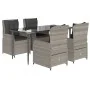 Set comedor de jardín 5 pzas cojines ratán sintético gris claro by , Garden sets - Ref: Foro24-3262899, Price: 560,29 €, Disc...