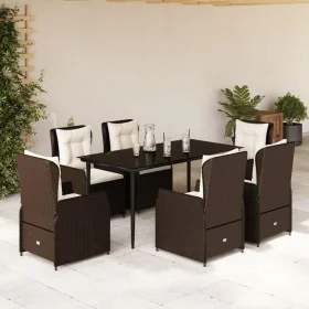 Set comedor de jardín 7 pzas con cojines ratán sintético marrón by , Garden sets - Ref: Foro24-3262844, Price: 771,67 €, Disc...