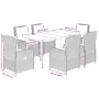 Set comedor de jardín 7 pzas con cojines ratán sintético marrón von , Gartensets - Ref: Foro24-3262844, Preis: 771,67 €, Raba...