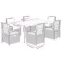 Set comedor de jardín 7 pzas con cojines ratán sintético marrón by , Garden sets - Ref: Foro24-3262976, Price: 807,51 €, Disc...