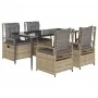 Set comedor de jardín 5 pzas con cojines ratán sintético beige von , Gartensets - Ref: Foro24-3263002, Preis: 537,81 €, Rabat...