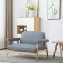 Sofá de 2 plazas tela gris claro | Foro24.es | Tu tienda online para hogar, jardín y más Foro24.es