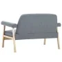 Sofá de 2 plazas tela gris claro | Foro24.es | Tu tienda online para hogar, jardín y más Foro24.es