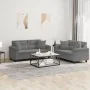 Juego de sofás con cojines 2 piezas tela microfibra gris oscuro | Foro24.es | Tu tienda online para hogar, jardín y más Foro24.es