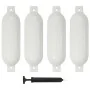 Parachoques para barco 4 unidades PVC blanco 51x14 cm by , Docking and anchoring - Ref: Foro24-92385, Price: 61,95 €, Discoun...