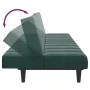 Sofá cama de 2 plazas con taburete terciopelo verde oscuro | Foro24.es | Tu tienda online para hogar, jardín y más Foro24.es