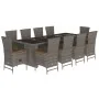 Set de comedor de jardín 11 pzas y cojines ratán sintético gris by , Garden sets - Ref: Foro24-3277556, Price: 1,00 €, Discou...