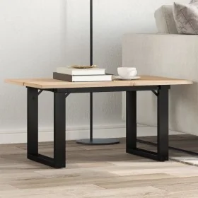 Mesa de centro marco O madera maciza pino y acero 80x50x40 cm de , Mesas de cocina y de comedor - Ref: Foro24-3282662, Precio...