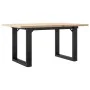 Mesa de centro marco O madera maciza pino y acero 80x50x40 cm von , Küchen- und Esstische - Ref: Foro24-3282662, Preis: 68,87...
