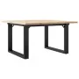 Mesa de centro marco O madera maciza pino y acero 60x60x40 cm by , Kitchen and dining tables - Ref: Foro24-3282660, Price: 73...
