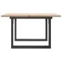 Mesa de centro marco O madera maciza pino y acero 60x60x40 cm by , Kitchen and dining tables - Ref: Foro24-3282660, Price: 73...
