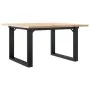Mesa de centro marco O madera maciza pino y acero 60x60x40 cm by , Kitchen and dining tables - Ref: Foro24-3282660, Price: 73...