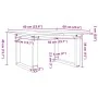 Mesa de centro marco O madera maciza pino y acero 60x60x40 cm by , Kitchen and dining tables - Ref: Foro24-3282660, Price: 73...