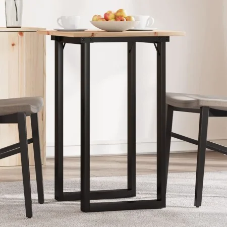 Mesa de comedor marco O madera maciza pino y acero 50x50x75 cm von , Küchen- und Esstische - Ref: Foro24-3282669, Preis: 74,5...