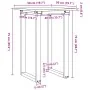 Mesa de comedor marco O madera maciza pino y acero 50x50x75 cm von , Küchen- und Esstische - Ref: Foro24-3282669, Preis: 74,5...