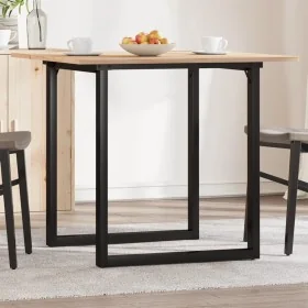 Mesa de comedor marco O madera maciza pino y acero 90x90x75 cm von , Küchen- und Esstische - Ref: Foro24-3282674, Preis: 104,...