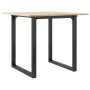 Mesa de comedor marco O madera maciza pino y acero 90x90x75 cm by , Kitchen and dining tables - Ref: Foro24-3282674, Price: 1...