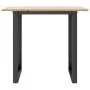 Mesa de comedor marco O madera maciza pino y acero 90x90x75 cm by , Kitchen and dining tables - Ref: Foro24-3282674, Price: 1...
