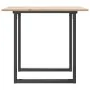 Mesa de comedor marco O madera maciza pino y acero 90x90x75 cm by , Kitchen and dining tables - Ref: Foro24-3282674, Price: 1...