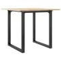 Mesa de comedor marco O madera maciza pino y acero 90x90x75 cm by , Kitchen and dining tables - Ref: Foro24-3282674, Price: 1...