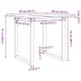 Mesa de comedor marco O madera maciza pino y acero 90x90x75 cm by , Kitchen and dining tables - Ref: Foro24-3282674, Price: 1...