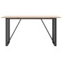 Mesa de comedor marco O madera maciza pino y acero 140x80x75cm by , Kitchen and dining tables - Ref: Foro24-3282676, Price: 1...