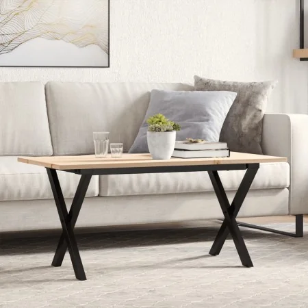 Mesa de centro marco X madera maciza pino y acero 100x50x45 cm von , Küchen- und Esstische - Ref: Foro24-3282688, Preis: 69,7...