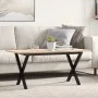 Mesa de centro marco X madera maciza pino y acero 100x50x45 cm von , Küchen- und Esstische - Ref: Foro24-3282688, Preis: 69,7...