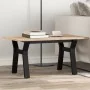 Mesa de centro marco Y madera maciza pino y acero 80x50x40 cm by , Kitchen and dining tables - Ref: Foro24-3282706, Price: 71...