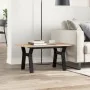Mesa de centro marco Y madera maciza pino y acero 80x50x40 cm by , Kitchen and dining tables - Ref: Foro24-3282706, Price: 71...