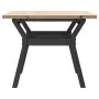 Mesa de centro marco Y madera maciza pino y acero 80x50x40 cm by , Kitchen and dining tables - Ref: Foro24-3282706, Price: 71...