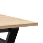 Mesa de centro marco Y madera maciza pino y acero 80x50x40 cm by , Kitchen and dining tables - Ref: Foro24-3282706, Price: 71...