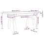 Mesa de centro marco Y madera maciza pino y acero 80x50x40 cm by , Kitchen and dining tables - Ref: Foro24-3282706, Price: 71...