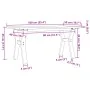 Mesa de centro marco Y madera maciza pino y acero 100x50x45 cm von , Küchen- und Esstische - Ref: Foro24-3282710, Preis: 83,4...