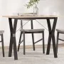 Mesa de comedor marco Y madera maciza pino y acero 100x50x75cm by , Kitchen and dining tables - Ref: Foro24-3282719, Price: 8...