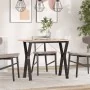 Mesa de comedor marco Y madera maciza pino y acero 100x50x75cm by , Kitchen and dining tables - Ref: Foro24-3282719, Price: 8...
