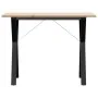 Mesa de comedor marco Y madera maciza pino y acero 100x50x75cm by , Kitchen and dining tables - Ref: Foro24-3282719, Price: 8...
