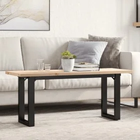 Mesa de centro marco O madera maciza pino y acero 110x40x45,5cm by , Kitchen and dining tables - Ref: Foro24-3282733, Price: ...
