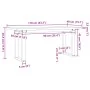 Mesa de centro marco O madera maciza pino y acero 110x40x45,5cm von , Küchen- und Esstische - Ref: Foro24-3282733, Preis: 84,...