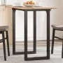 Mesa de comedor marco O madera maciza pino y acero 80x50x75,5cm by , Kitchen and dining tables - Ref: Foro24-3282738, Price: ...