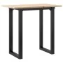 Mesa de comedor marco O madera maciza pino y acero 80x50x75,5cm by , Kitchen and dining tables - Ref: Foro24-3282738, Price: ...