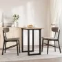 Mesa de comedor marco O madera maciza pino y acero 80x50x75,5cm by , Kitchen and dining tables - Ref: Foro24-3282738, Price: ...