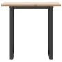 Mesa de comedor marco O madera maciza pino y acero 80x50x75,5cm by , Kitchen and dining tables - Ref: Foro24-3282738, Price: ...