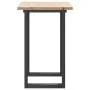 Mesa de comedor marco O madera maciza pino y acero 80x50x75,5cm by , Kitchen and dining tables - Ref: Foro24-3282738, Price: ...
