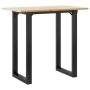 Mesa de comedor marco O madera maciza pino y acero 80x50x75,5cm by , Kitchen and dining tables - Ref: Foro24-3282738, Price: ...