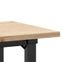 Mesa de comedor marco O madera maciza pino y acero 80x50x75,5cm by , Kitchen and dining tables - Ref: Foro24-3282738, Price: ...