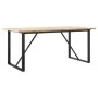 Mesa de comedor marco O madera maciza pino acero 180x90x75,5 cm de , Mesas de cocina y de comedor - Ref: Foro24-3282744, Prec...