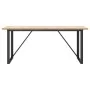 Mesa de comedor marco O madera maciza pino acero 180x90x75,5 cm de , Mesas de cocina y de comedor - Ref: Foro24-3282744, Prec...